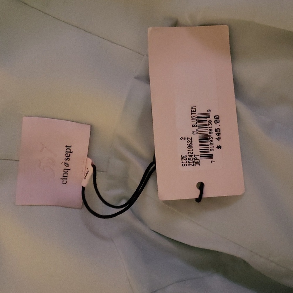 Nwt, Cinq a sept mint green bow detail fit and flare dress. - Picture 7 of 8